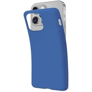 SBS Beschermhoes voor iPhone 12 Pro Max, blauw Deep Sea Pantone 7685C, zacht, flexibel, krasbestendig, dun, comfortabel in de tas, compatibel met draadloos opladen