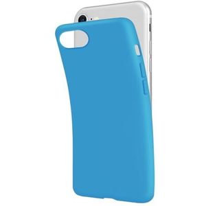 SBS Beschermhoes voor iPhone SE 2022/2020/8/7, Cerulean Pantone 2191 C, zacht, flexibel, krasbestendig, dun, comfortabel in je zak, compatibel met draadloos opladen