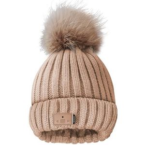 case&me Wool Fur Wintermuts, uniseks, volwassenen, Roze, Eén maat