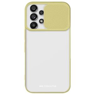case&me Coque transparente avec protection totale pour appareil photo, Samsung Galaxy A53, protection appareil photo amovible, jaune