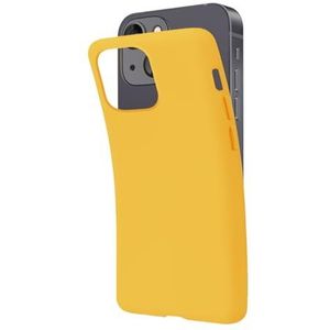 SBS Hoes voor iPhone 14, geelblond, 127C, zacht, flexibel, krasbestendig, dun, comfortabel in de tas, compatibel met draadloos opladen