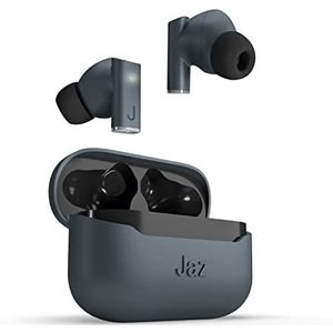 JAZ SBS ROOKI Draadloze hoofdtelefoon voor iPhone, Samsung, Xiaomi, Oppo, TWS-hoofdtelefoon met HD-microfoon en ENC-ruisonderdrukking, laadstation, USB-C-kabel en rubberen buffer