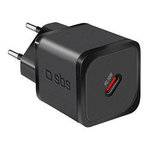 SBS Slim -C-Voeding 30W, Gan-Technologie, Power Delivery (Pd) 30W, Snel Opladen, Supercompact, Oplader Voor Iphone, Ipad, Airpods, Macbook Air, Samsung, Pixel, Tablet, Smartphone, Zwart