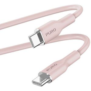 Icon Soft Cable – Kabel usb-c auf usb-c 1,5 m (Dusty Pink) - Puro