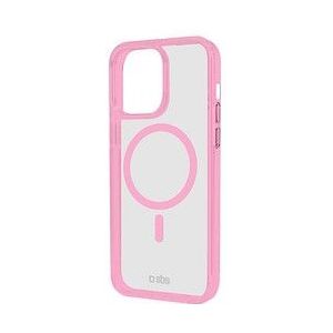 sbs Mag Frame Handy-Cover für Apple iPhone 15 Pro Max transparent, rosa