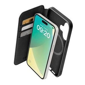 sbs Wallet Mag Handyhülle für Apple iPhone 16 schwarz
