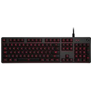 ZAORUN Computer Toetsenbord G413 USB 2.0 Mechanisch bekabeld gamingtoetsenbord met knop achtergrondverlichting functie, lengte: 1,8 m (grijs) (kleur: rood)