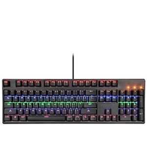 ZAORUN Computer Toetsenbord M-8 USB Bedraad Kleurrijk Backlit Gaming Mechanisch Toetsenbord, Kabellengte: 1,47 m (Zwart) (Kleur: Zwart)