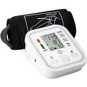Bovenarm Bloeddrukmeter, Digitale LCD Thuiszorg Automatische hartslagmeter Machine Tonometer voor thuismeting