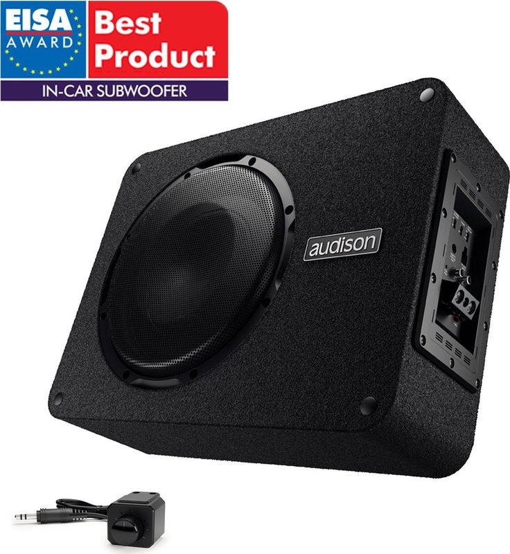 Audison APBX 10 AS2 - Autosubwoofer - 10 inch Actieve Subwoofer in behuizing - 400 Watt RMS Vermogen