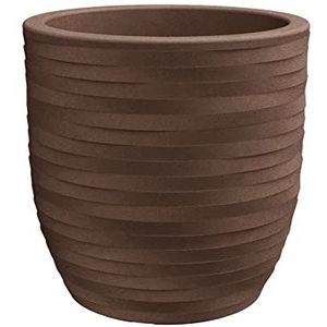 Tecnokit Nicoli Bloempot van rotatiehars, Rhea Elegance, voor binnen en buiten, uv-bestendig, plantenbak, diameter 30 en 40 cm (Ø 40 x 40 cm, Corten)