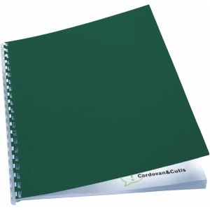 GBC Kartondeckel A4 250g/qm Lederstruktur grün VE=100 Blatt