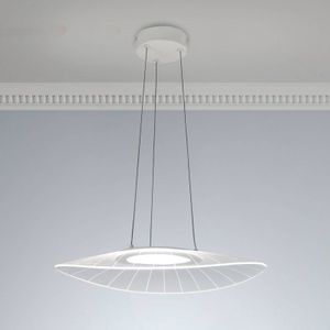 Fabas Luce Hanglamp Vela, wit, Oval, 59 cm x 43 cm