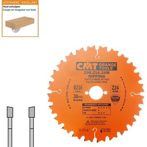 CMT - Zaagblad - Diameter 216 mm - Dikte 2,8 mm - 24 Tanden