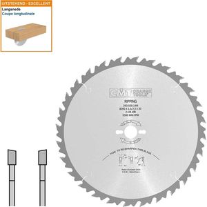 CMT - Schulpcirkelzaag - HW 350x30x3,5 - Massieve Houtsoorten - 28 Tanden