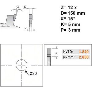 CMT Orange Tools 240.050.06M - cirkelzaag 150 x 5 x 30 z 12