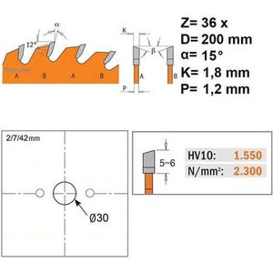 CMT - Schulp-en afkortzaag - Zaagblad - Zagen - 1 Stuk(s)