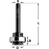 Spindel schacht Ø 6 mm. met kogellager