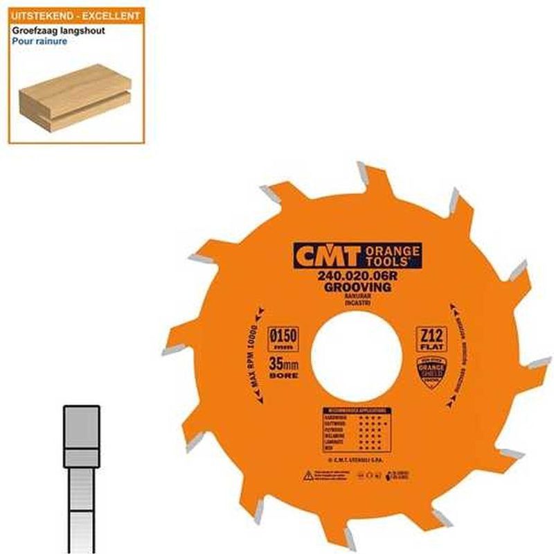 Groefzaag - HW - 180x35x6 - Massieve Houtsoorten