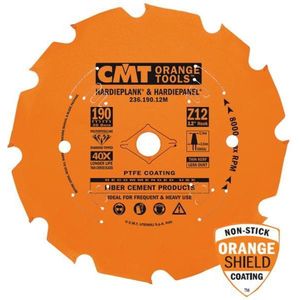 CMT Orange Tools 236.190.12M diamantcirkelzaag, Dp 190 x 2,1 x 30 Z, 12 Con
