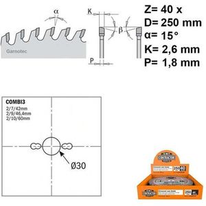 CMT - Universeel HW zaagblad Contractor - Zaagblad - Zaagbladen - 1 Stuk(s)