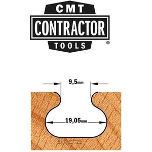CMT - Frees - Houten Handgrepen - Ø8 mm - Snijlengte 19,05 mm