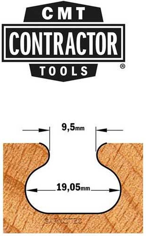 CMT - Frees - Houten Handgrepen - Ø8 mm - Snijlengte 19,05 mm