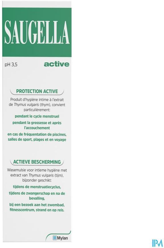 Saugella - Active - Vaginale Wasemulsie - Thymus Vulgaris - 200ml