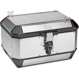 Givi - Trekker Alaska - Motorkoffer - Natuurlijk Aluminium - 56 LTR