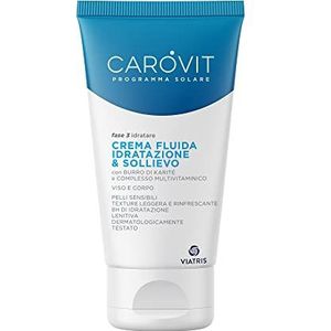 Carovit Solaire After Sun Cream voor vocht en ontlasting voor gezicht en lichaam, voor de gevoelige huid, 150 ml fles