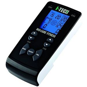 I Tech - Tens Mio-Care fitness 2-kanaals elektrostimulator, 55 programma's (20 medische + 15 beauty + 20 fitness), 28376