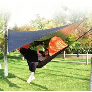 Strut Mosquito Net Hammock Diamond Sunshade Set Outdoor Camping Automatische Quick-Open Anti-Mosquito Hangmat Canopy Set