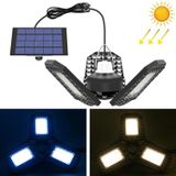 1 in 1 Outdoor Solar Waterdichte Tuin Decoratie LED Vouwen Tri-Blad Lamp Garagelicht (Warm Wit Licht)