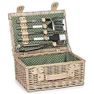 DISRAELI Mand PIC-Nic Vimini 5 BBQ Gereedschap 40 x 28 x 18 cm