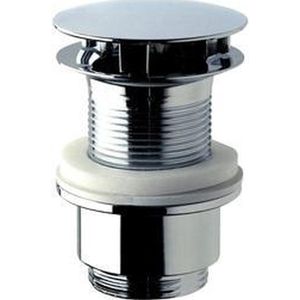 Plieger design afvoerplug zonder overloop 63x5/4, geschikt voor bodemdikte 30-45 mm, chroom