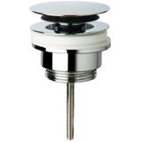 Plieger afvoerplug met push open 5/4 v kraan chroom 85323125