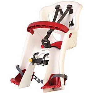 Tatoo Plus - Fietstoeltje voorop - Voor kinderen tot 15kg, van 9 maanden tot 3 jaar - Kan aan het frame worden vastgemaakt - Wit en Rood