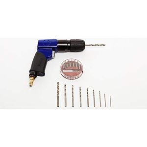MICHELIN Perslucht Boormachine - inclusief 10 Bits - 6 Schroevendraaier Bits - Zelfklemmende boorkop - fles olie - Luchtverbruik : 170 l/min - Werkdruk : 6 bar