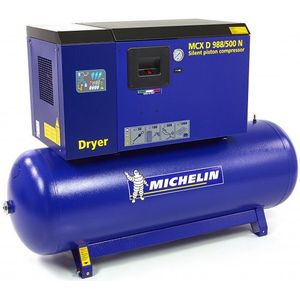 Michelin 10 PK 500 Liter Gedempte Compressor MCXD 988/500 N MET DROGER