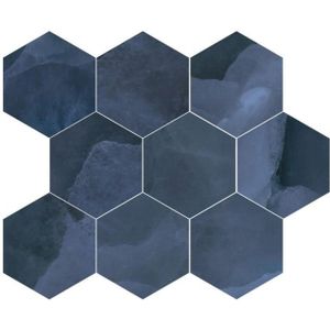 EnergieKer Onyx ek wand- en vloertegel - 26x30cm - Natuursteen look - hexagon - Blue pulido gepolijst (blauw) SW07314174-8