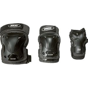 Roces Ventilated (3-pack) Protectie Set Inlineskates - Maat One size - Unisex - zwart Maat L