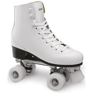 Roces RC2 Classic Rolschaatsen voor dames en heren, quad skates volwassenen, wit, 39