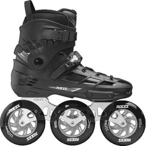 Roces Unisex – volwassenen EGO 3X110 TIF inline skates, zwart-zilver, 44