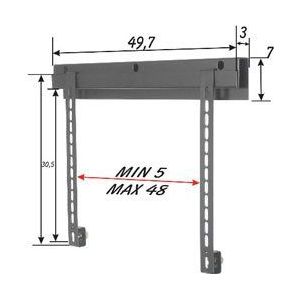 Prandini MOD. 511 32 ""zwart - wandhouder voor platte beeldschermen (30 kg, 53,3 cm (21 inch), 81,3 cm (32 inch), 300 x 300 mm, 300 x 300 mm, zwart)