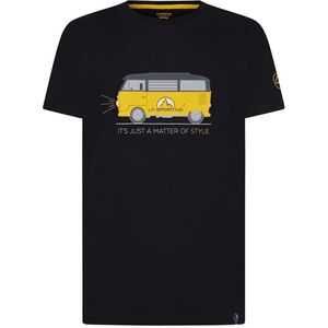 La Sportiva - Korte Mouwen T-shirt - Sportshirt - Blauw - Katoen