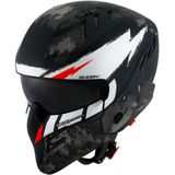 Suomy - Armor Hi Volt - Jethelm - Zwart Wit - Lichtgewicht