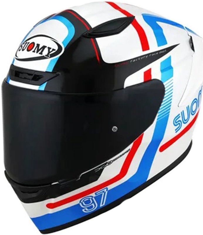 Suomy - Track 1 Ninety Seven - Integraalhelm - Wit Blauw - ECE 22.06