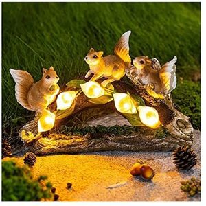 Tuinbeelden Tuindecoratie Zonne-dierenbeeld Tuinornament Tuinfee Standbeeld Zonne-lamp Standbeeld Tuin Gazon Huis Tuindecoratie Geschenk Tuinbeelden Buiten