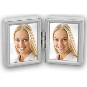 Zep - 8735DL - Fotolijst - Silver - Voor 2 Pasfoto's 3,5x4,5 cm