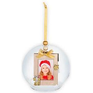 Zep Foto Kerstbal Voski Gold CH38G  2x3,5x4,5 cm